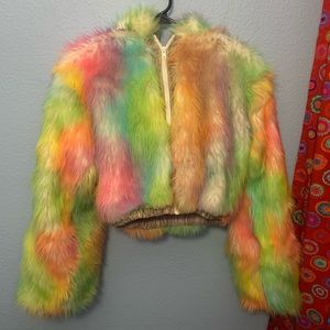 Light up crop jacket
